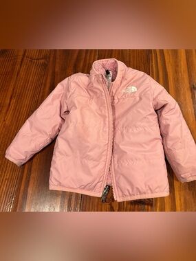 The North Face pink plush coat